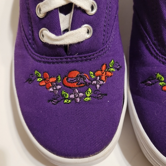 Vintage Grasshoppers Keds a red flowe Grand Champ 6 1/2 M Purple Sneaker lace up - Picture 3 of 8